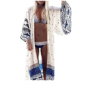 Womans sheer kimono cover up
